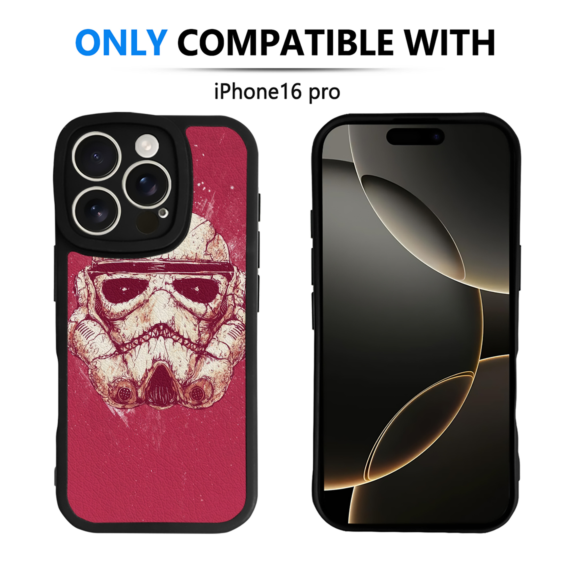 （画像用） スター・ウォーズ Star Wars 【iPhone 16シリーズ対応】シリコンスマホケース（レザー調） 材質：シリコン